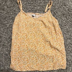 Yellow and orange floral tank top